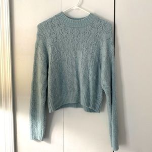 Lovetree cropped fuzzy sweater
